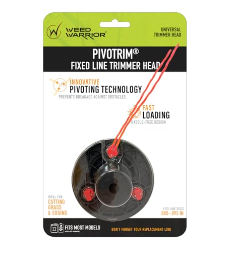Weed Warrior PivoTrim Universal Fixed Line Trimmer Head - 6 Line Replacement for Gas & Cordless String Trimmers