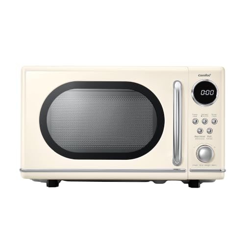 COMFEE' Retro Countertop Microwave Oven 0.7 Cu Ft, 700W, Apricot