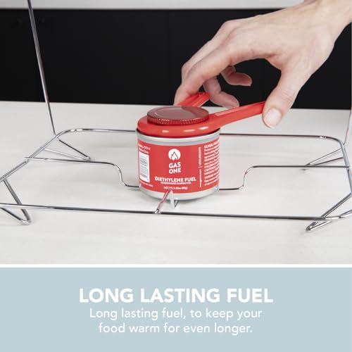 Complete Disposable Chafing Dish Buffet Set with Fuel Cans - 12 Pack
