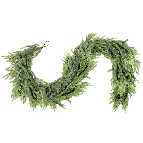 6FT Norfolk Pine Christmas Garland for Mantel – 1 Pack, Green (1.5m) by ZIJIN
