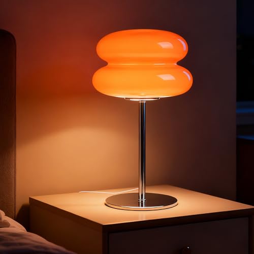 Xiaojuande Orange Glass Mushroom Lamp 01-Orange - Dimmable USB Table Light
