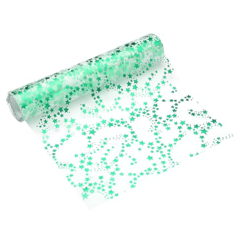 uxcell Green Table Runner Roll 11x30ft Sequin Foil Mesh