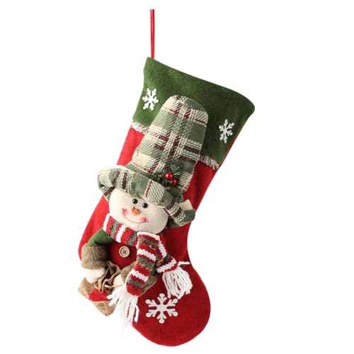 ALYRMEI Snowman 16-Inch Personalized Christmas Stocking - Snowman Design