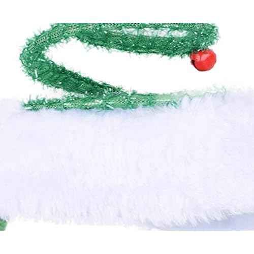 ADJOY Springy Christmas Tree Headband with Bells Star Headwear - One Size Fits Most