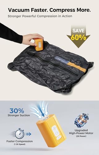 IKYWT 18L Reusable Waterproof Vacuum Seal Bags with Pump - Black 3-Pack