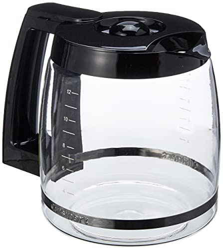 Cuisinart 12-Cup Replacement Glass Carafe - Compatible with DCC-1200, DCC-1100BK, More - Black