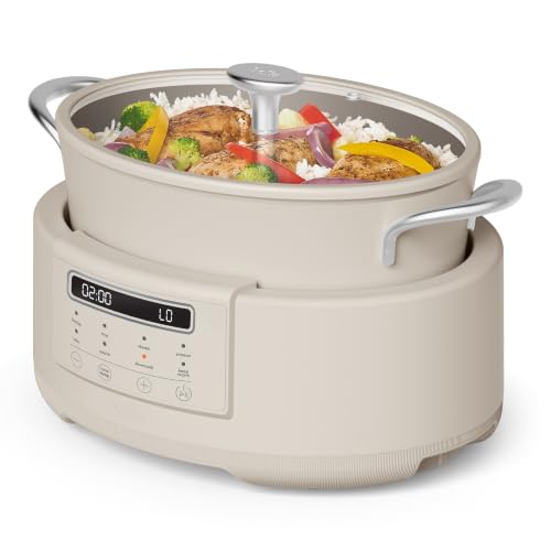 BELLA 10-in-1 7Qt MultiCooker with Non-Toxic Ceramic Coating - Oatmilk Edition