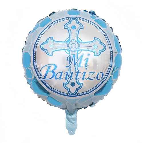 5Pcs Silver Cross Balloon Jumbo Baptism/First Communion Baptism Party Decor For Boys&Girls/Shiny Heart/Birthday Wedding Christmas Communion Christening Religious Balloon