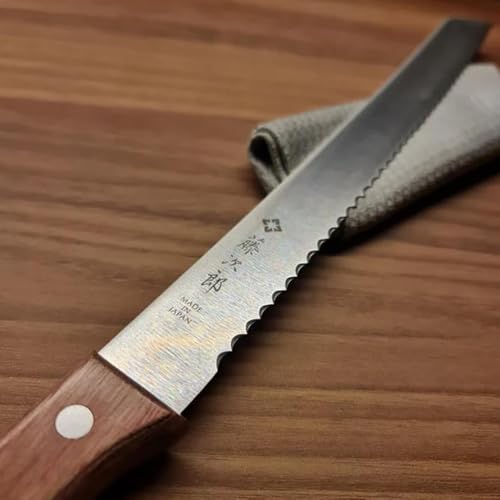 Tojiro Japan Handmade Bread Knife 14.75" Stainless Steel & Wood Handle