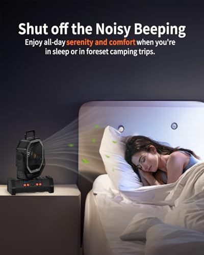 ADUST 20000mAh Battery Operated Camping Fan with Warm&Cold Light -