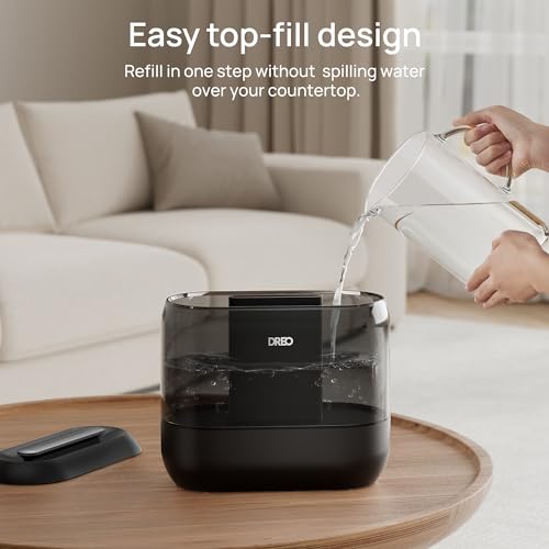 DREO 4L Ultrasonic Humidifier for Bedroom Quiet 36H Runtime Black