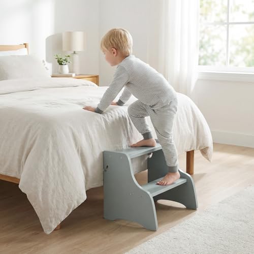 Costzon Grey 4-in-1 Toddler Folding Step Stool & Learning Tower with Chalkboards