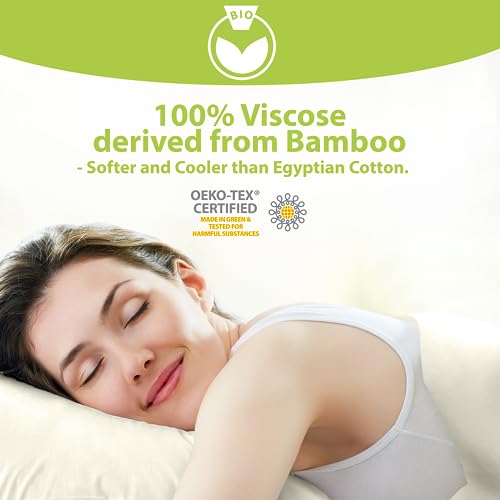 BAMPURE 100% Rayon from Bamboo Sheets King Size - 4pc Cooling