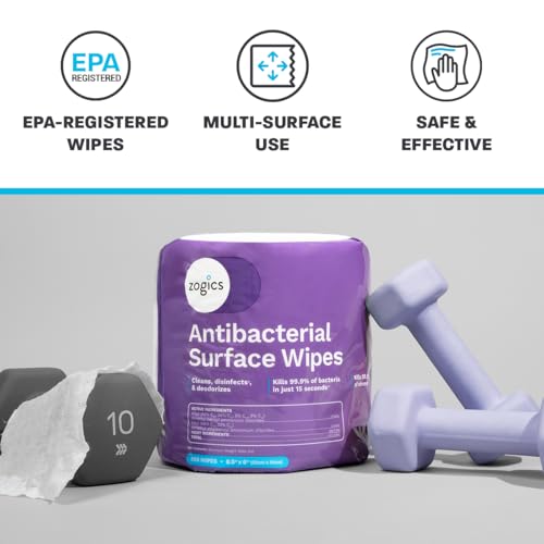Disinfecting Wipes Bulk Pack - 2 Rolls, 1,600 Count | Antibacterial Surface Wipes with EPA Registration - Multi-Surface Sanitizer