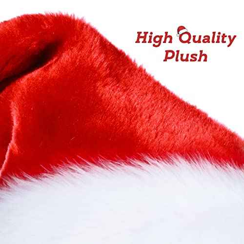 Santa Hat Christmas Hat Xmas New Year Festive Holiday Party Supply Plush Classic Fur Santa Claus Hat Extra Large Santa Hat Adults