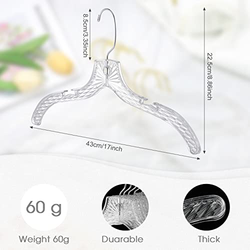 Clear Plastic Clothes Hangers Bulk 40 Pcs Slim Non-Slip Garment Organizers