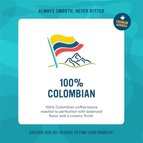 Colombian Whole Bean Coffee - 4 Pound Bag, Smooth & Rich Roast