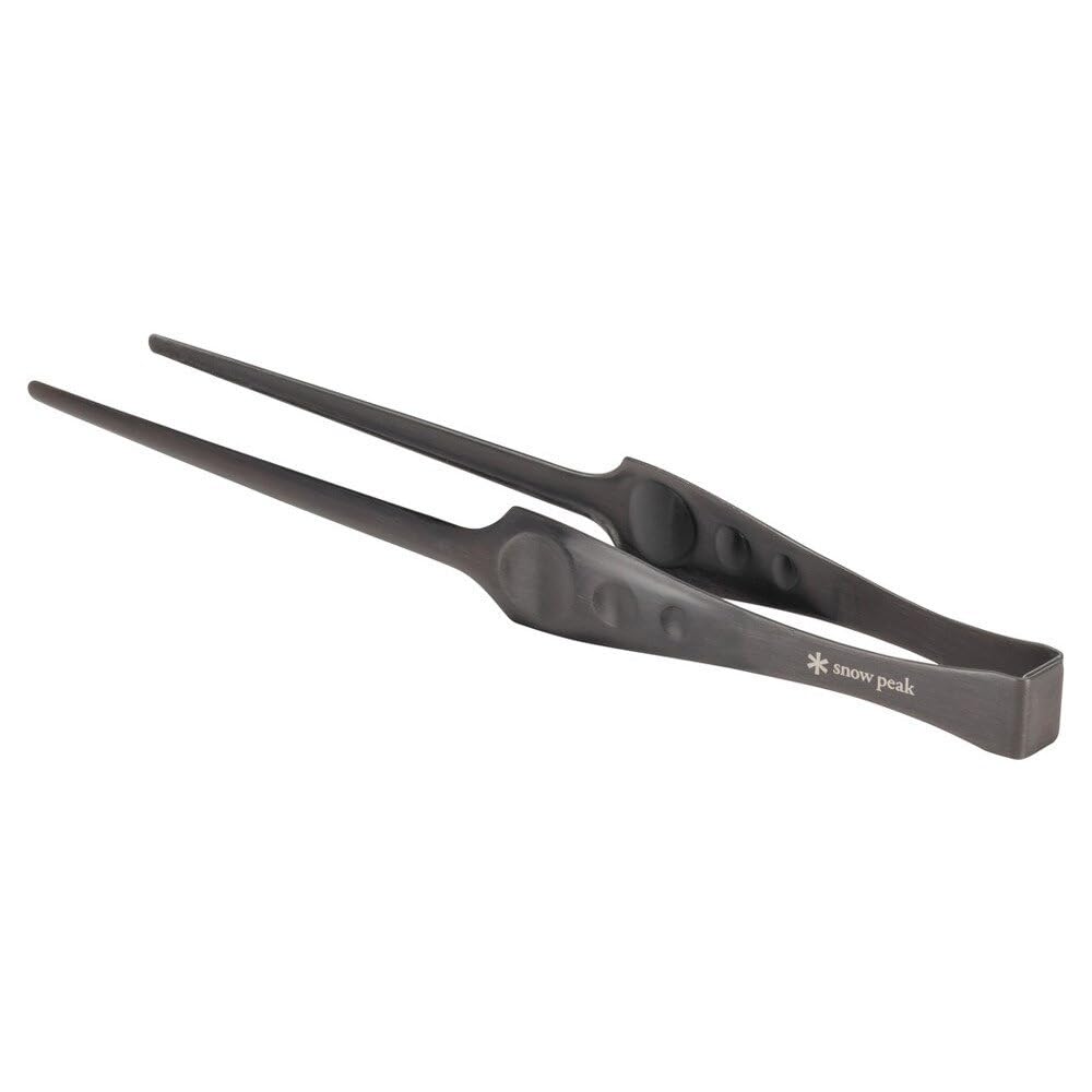 Snow Peak Pitts CS-370 Stainless Steel Tongs, For BBQs, Tapered Design, Corrosion Resistant, Outdoor Camping