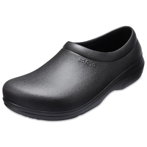 Crocs Unisex On The Clock Clog Slip Resistant Shoes - Black / 7 Women / 5 Men