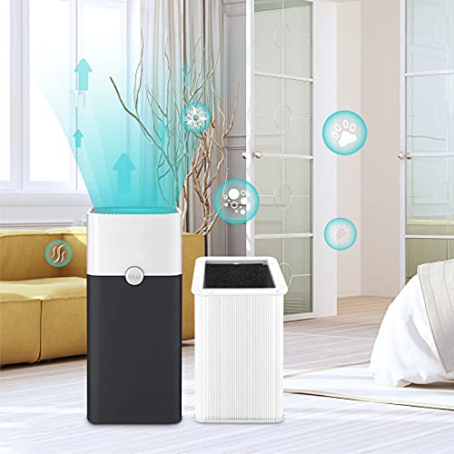 Mbetter 121 Replacement HEPA & Activated Carbon Filter for Blueair Blue Pure 121 - Light White / 1x1x1 Inch