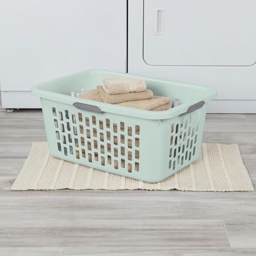 2.0 Bushel Rectangular Laundry Basket - Mint, 6-Pack, Plastic Clothes Hamper