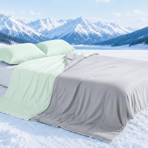 King Size Cooling Comforter with Pillowcases - Lightweight Summer Bedding for Hot Sleepers