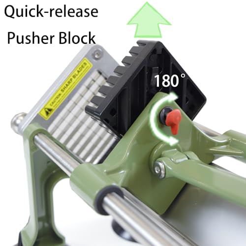 French Fry Cutter 3/8 & 1/4 Inch Blade Stainless Steel Commercial Potato Slicer