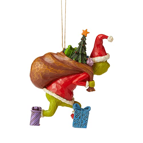 Enesco Jim Shore Grinch Tiptoeing Hanging Ornament 4.45" Christmas Decor