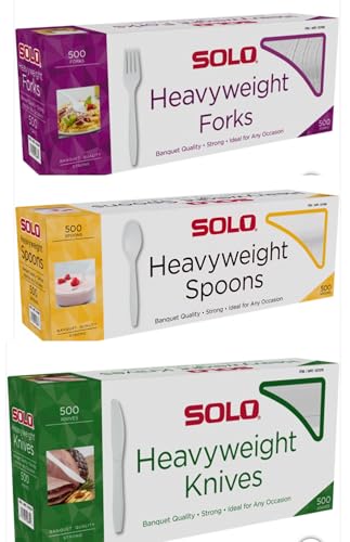 3 Pack Disposable Plastic Forks - Mediumweight, White, 6.41 Inch, 1500 Pieces