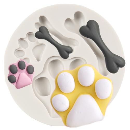 Cat Paw Dog Silicone Molds Bone Fondant