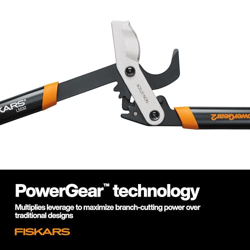Fiskars 32-Inch PowerGear2 Garden Bypass Loppers - Tree Trimmer for Branches Up to 2 Inches