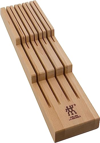 In Drawer Knife Block Beechwood - 8 Slot Knife Storage Organizer - Zwilling