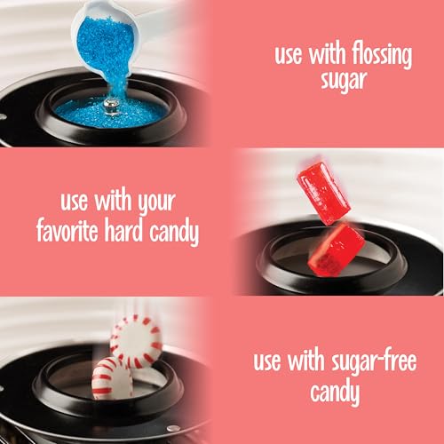 Retro Cotton Candy Machine for Kids with Reusable Cones - Red, Classic Variation