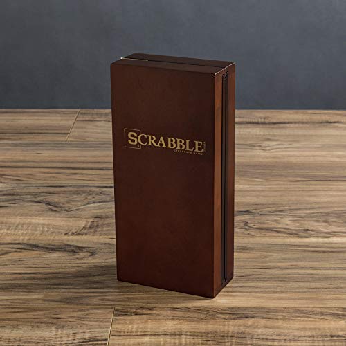 WS Game Company Scrabble Deluxe Travel Edition Wooden Board Game Set