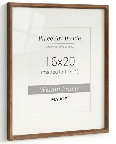 American Black Walnut Photo Frame Set 16x20 - Handcrafted Hardwood Wall Art - Set of 2