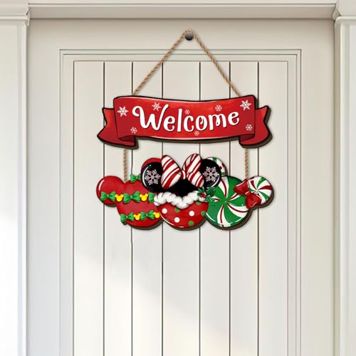 Christmas Wreath 11.8×9.8 Inch Winter Xmas HoHoHo Home Party Decor