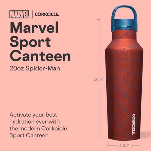 Spider-Man Water Bottle 20 oz with Spill-Free Cap - Hydration