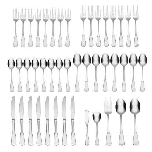 Oneida Colonial Boston 45-Piece Stainless Steel Flatware Set for 8