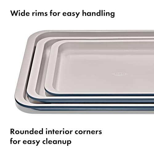OXO Good Grips Non-Stick Pro Ceramic Coated Metal Bakeware 3-Piece Set - Storm Blue