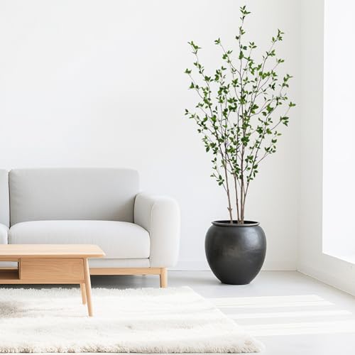 7FT Artificial Citrus Tree - Faux Minimalist Green Tree with Realistic Leaves
