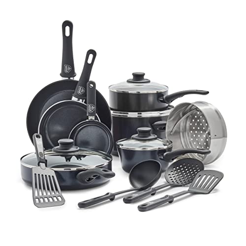 GreenLife 16-Piece Ceramic Nonstick Cookware Set with Soft Grip Handles - Black, Variation of THIS listing