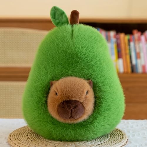 Nohito Cute Large Avocado Capybara Plush Toy 13.7'' Realistic Capybara Stuffed Animal Kawaii Soft Stuffed Avocado Food Plushie Pillow Doll