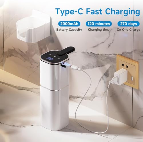 CATIRE Touchless Liquid Soap Dispenser 520ml White, Hands-Free Bathroom & Kitchen