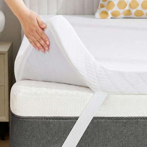 Twin Size 3 Inch Gel Memory Foam Mattress Topper with Removable Cover - Cooling Support