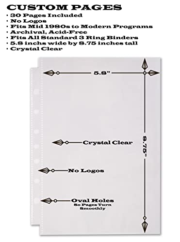 Black/Gold Foil Binder for Theater & Play Program Storage - 30 Sheet Protectors
