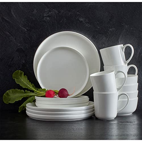 Mikasa Samantha 16-Piece Chip-Resistant Dinnerware Set for 4, White Bone China