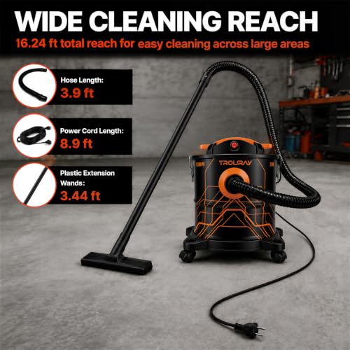 20L Ash Vacuum for Pellet Stoves - 1200W Super-Powered Suction, Metal Canister, HEPA Filter, Safety Protection