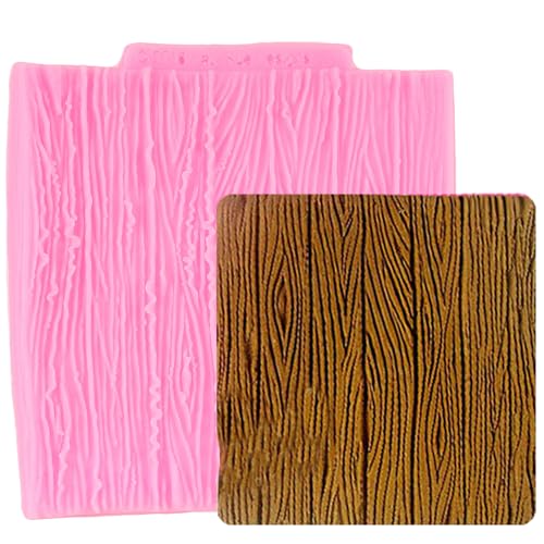 QDMOLDS Style D Wood Grain Tree Bark Silicone Mold for Cake Decorating