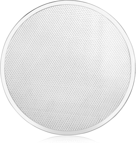 New Star Foodservice 16-Inch Aluminum Pizza Baking Screen - Silver, Commercial Pack of 6