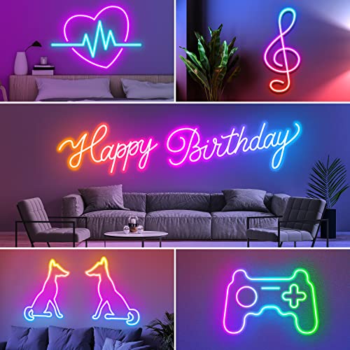 AILBTON 50FT RGB LED Neon Rope Lights Waterproof IP67 for Bedroom DIY & Music Sync